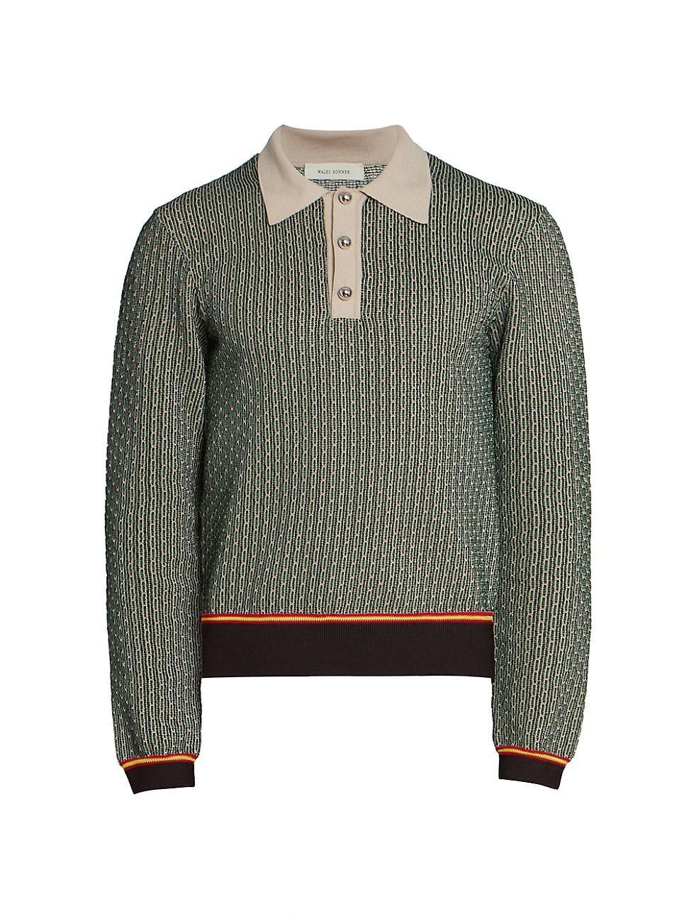 Mens Valley Jacquard Knit Polo Product Image