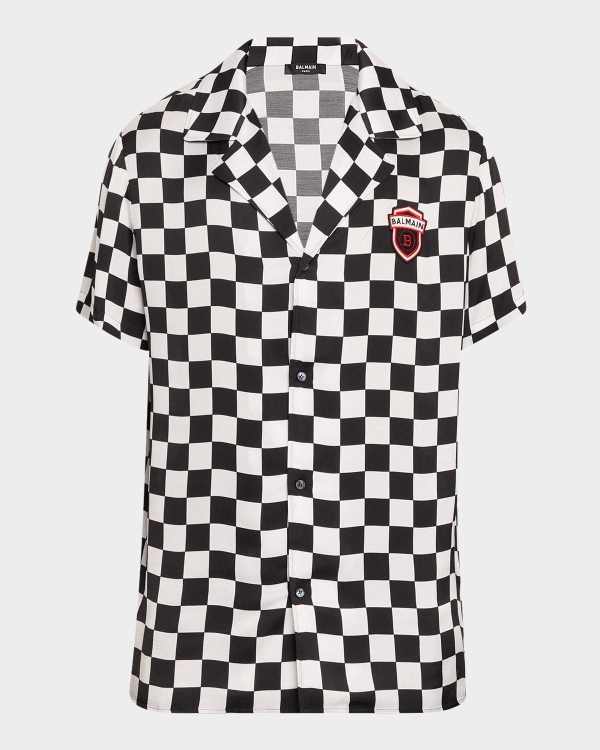 Men's Checkered Camp Shirt Product Image