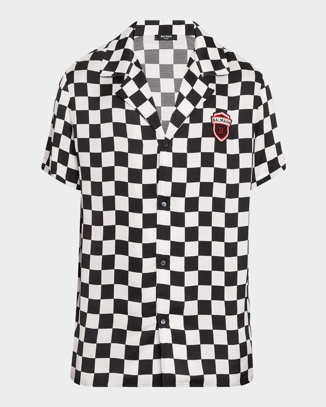 Men's Checkered Camp Shirt Product Image