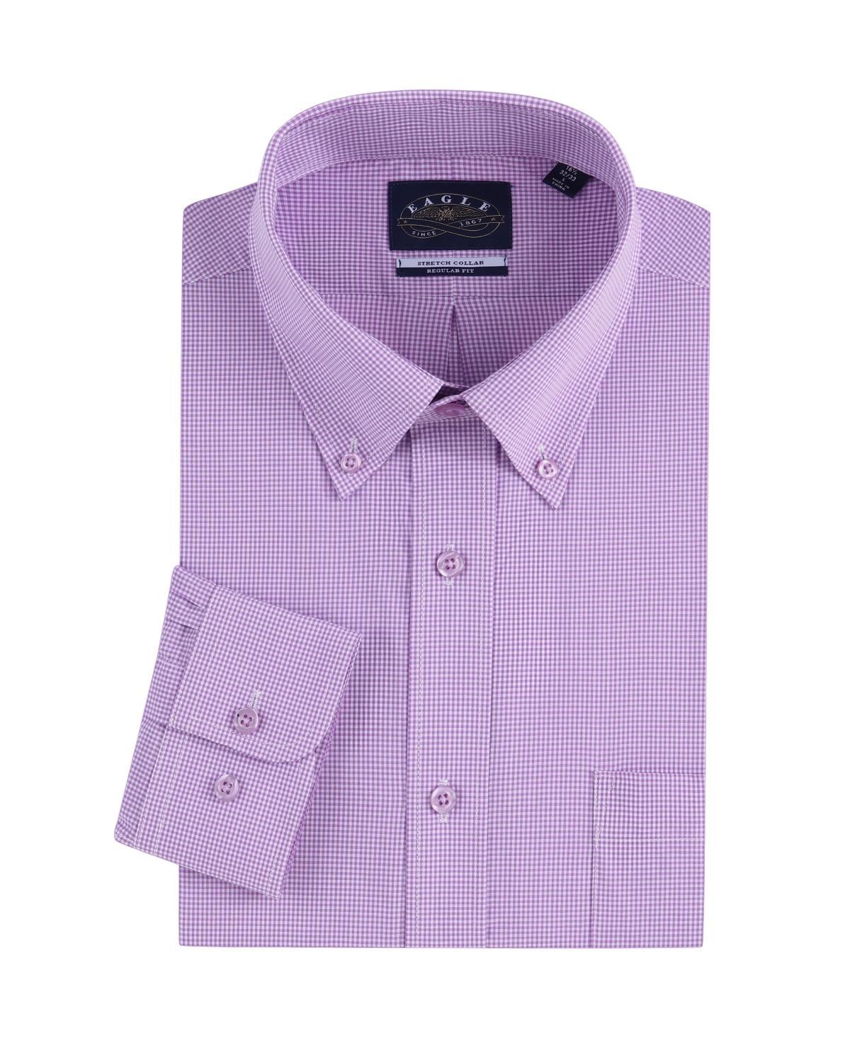 Eagle Mens Stretch Collar Gingham Poplin Shirt Product Image