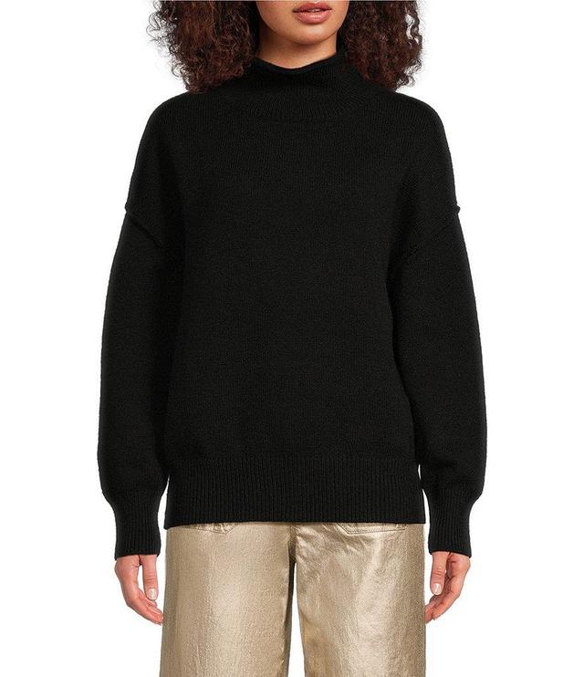 Gibson & Latimer Wool Blend Knit Turtle Neck Dropped Long Sleeve Sweater Product Image