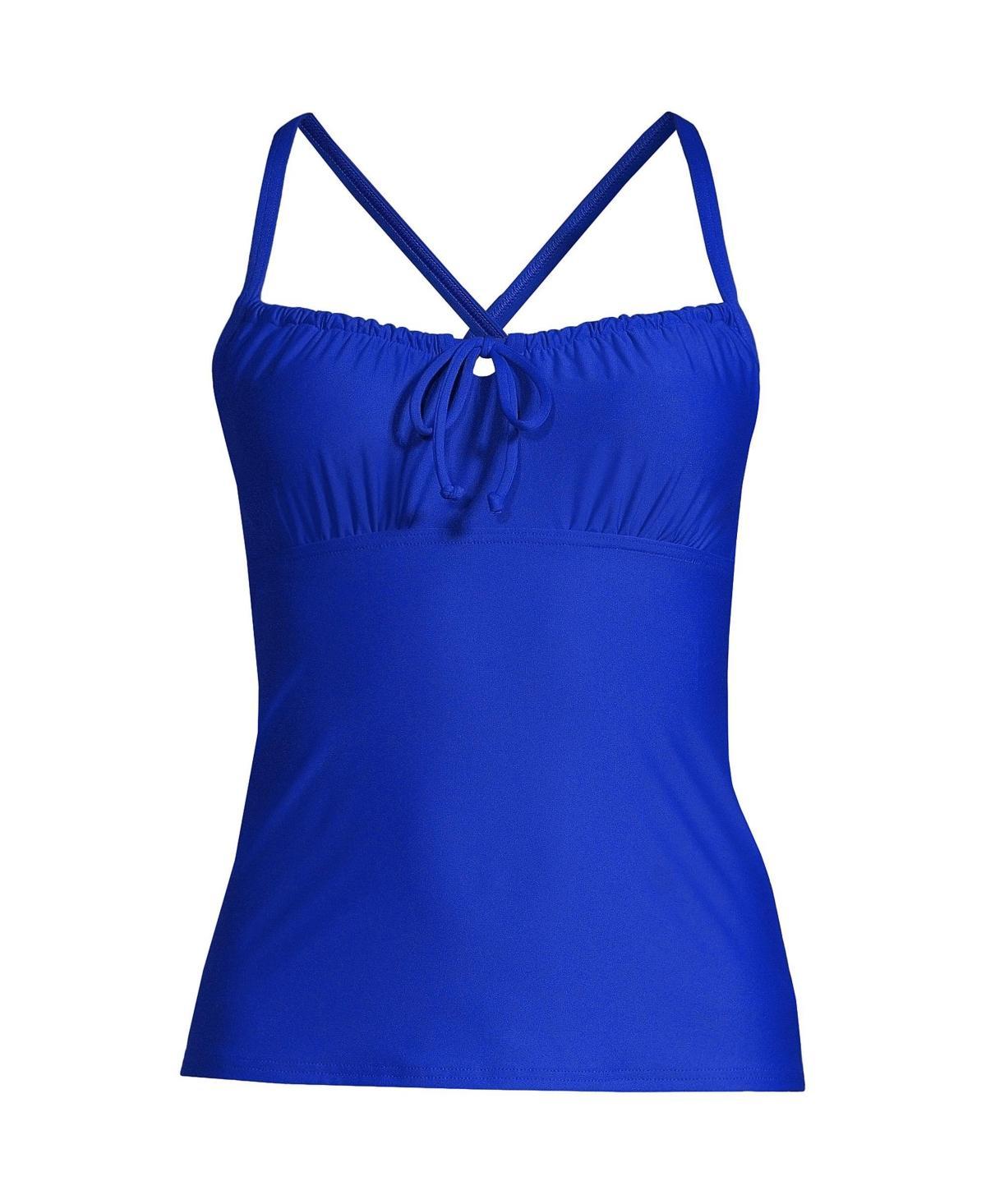 Womens Lands End UPF 50 Tie-Front Underwire Tankini Swim Top Product Image