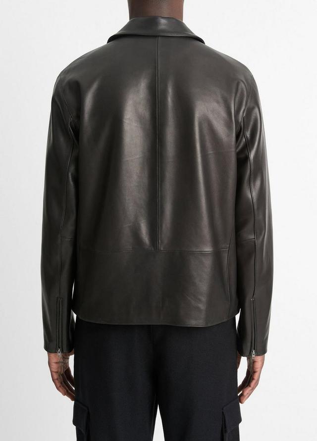 Leather Zip-Up Jacket Product Image