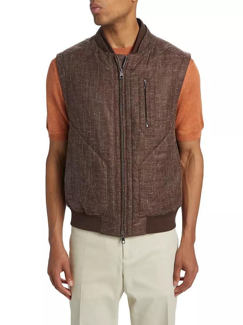 Padded Wool-Blend Vest Product Image