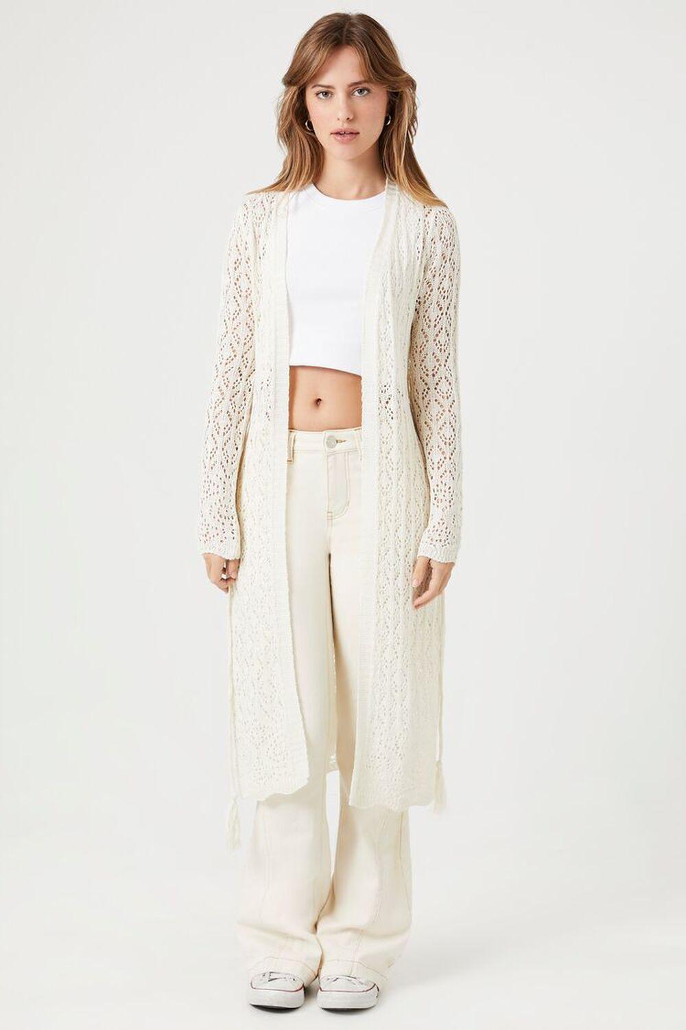 Open-Knit Duster Cardigan Sweater | Forever 21 Product Image