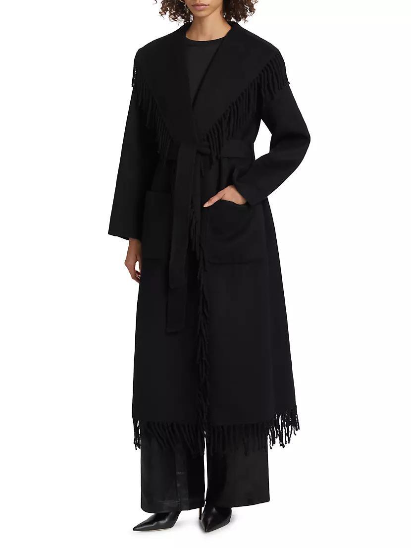 Carrie Fringed Wool-Blend Coat Product Image