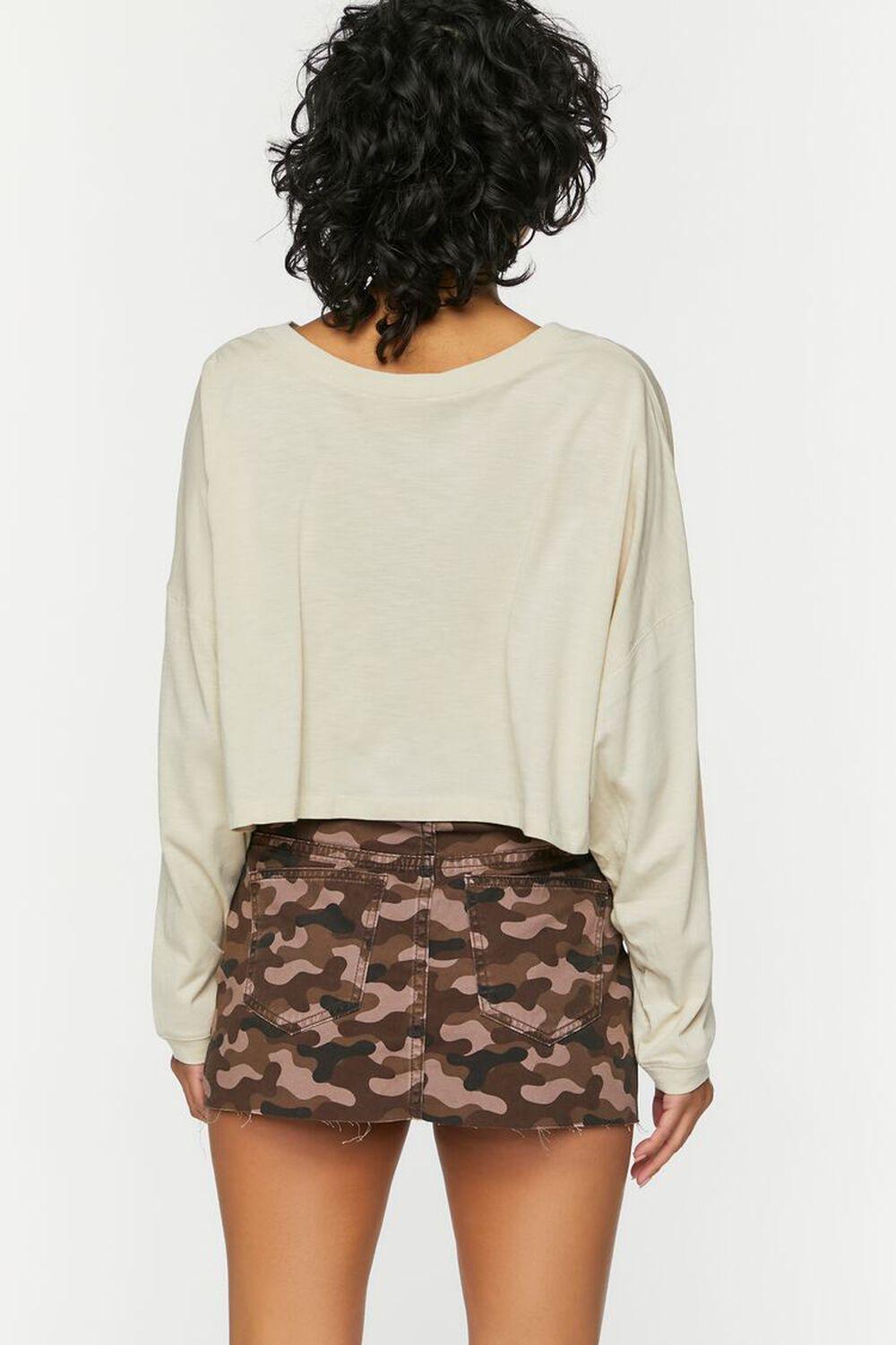 Boxy Long-Sleeve Cropped Tee | Forever 21 Product Image