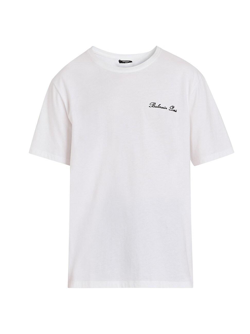 Mens Logo-Embroidered Cotton T-Shirt Product Image