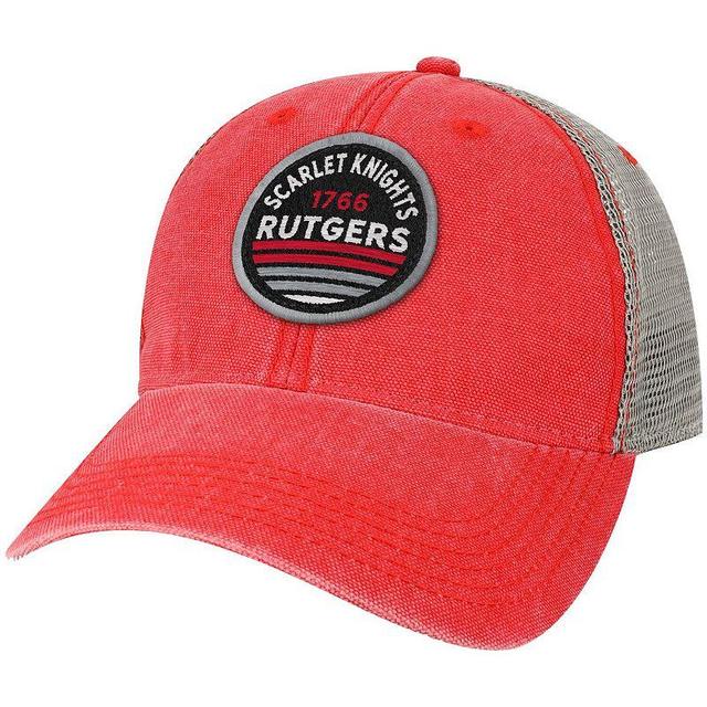 Mens Scarlet Rutgers Scarlet Knights Sunset Dashboard Trucker Snapback Hat Product Image