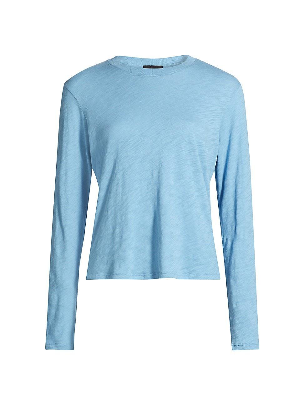 Womens Cotton Long-Sleeve Crewneck T-Shirt Product Image