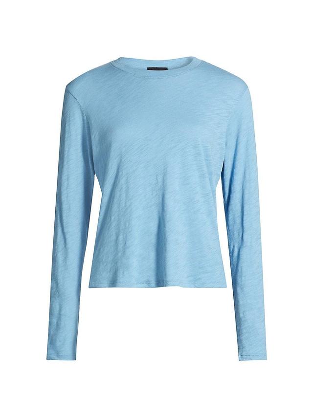 Womens Cotton Long-Sleeve Crewneck T-Shirt Product Image