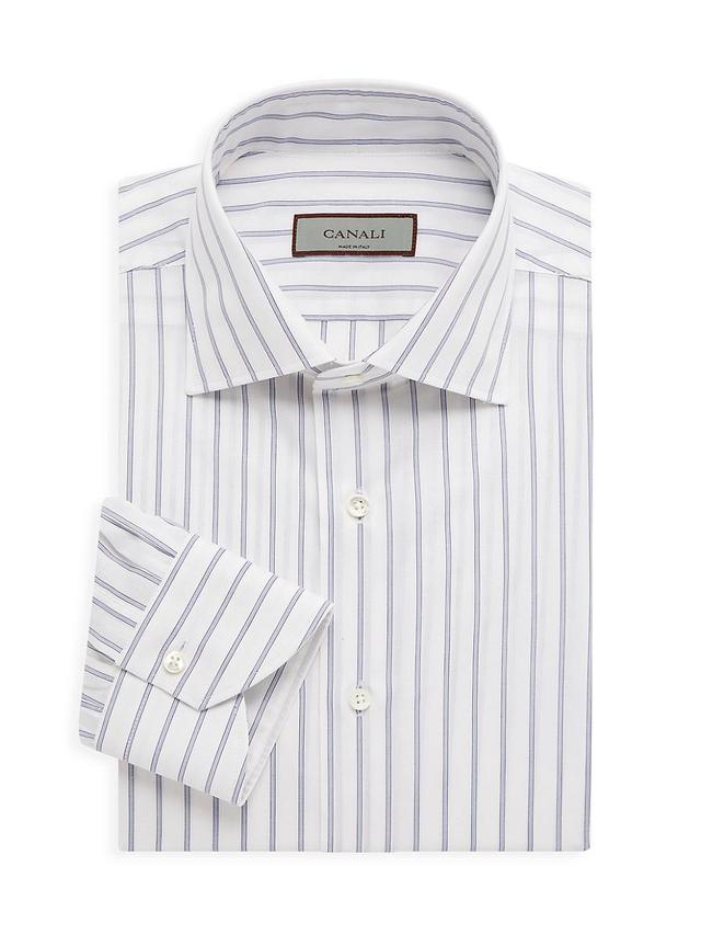 Mens Striped Cotton Dress Shirt Product Image