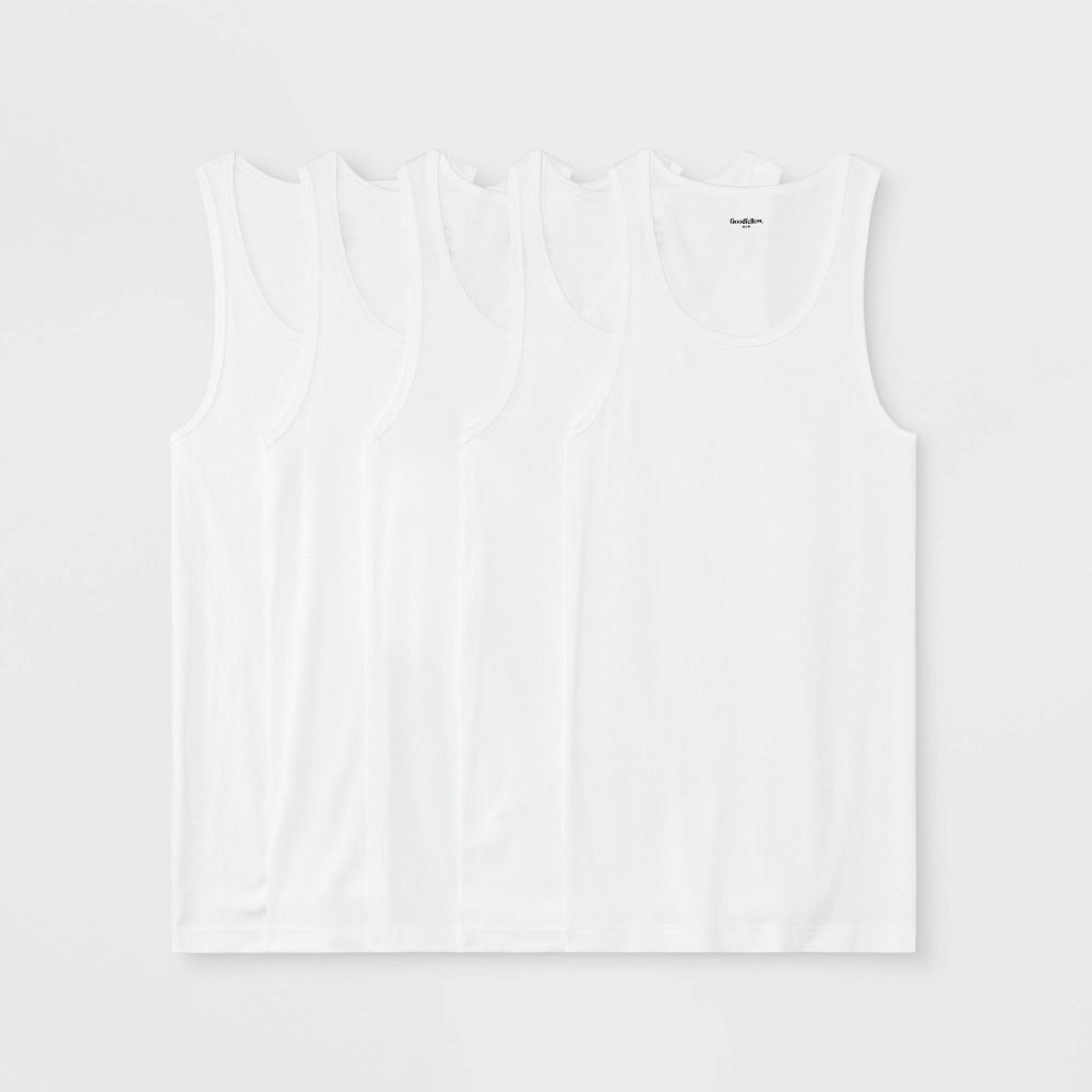 Mens 4+1 Bonus Pack Tank Top - Goodfellow & Co White M Product Image