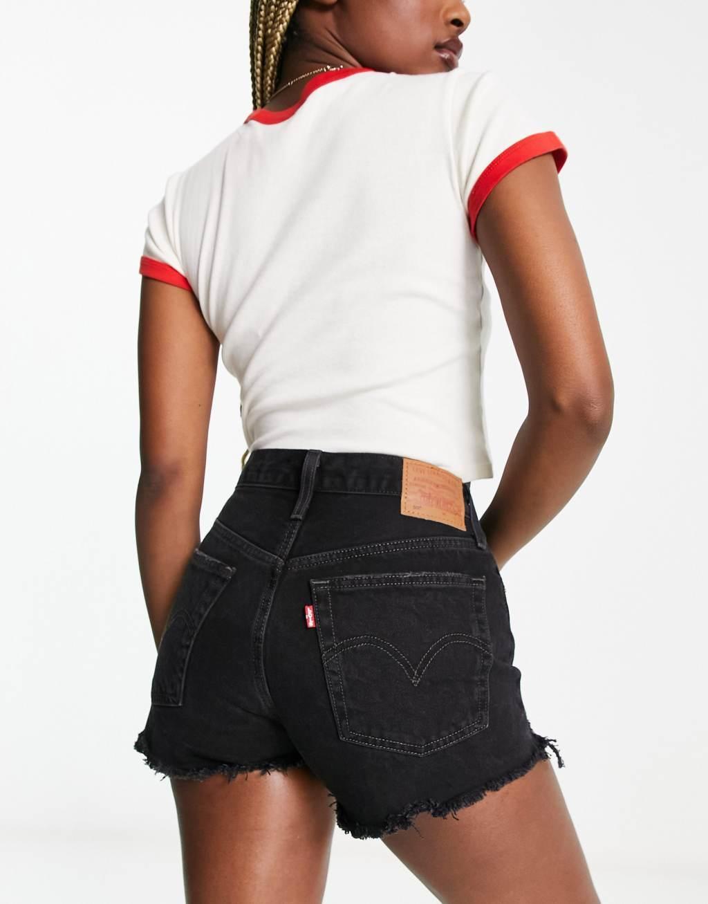 Levi's 501 original shorts in black Product Image