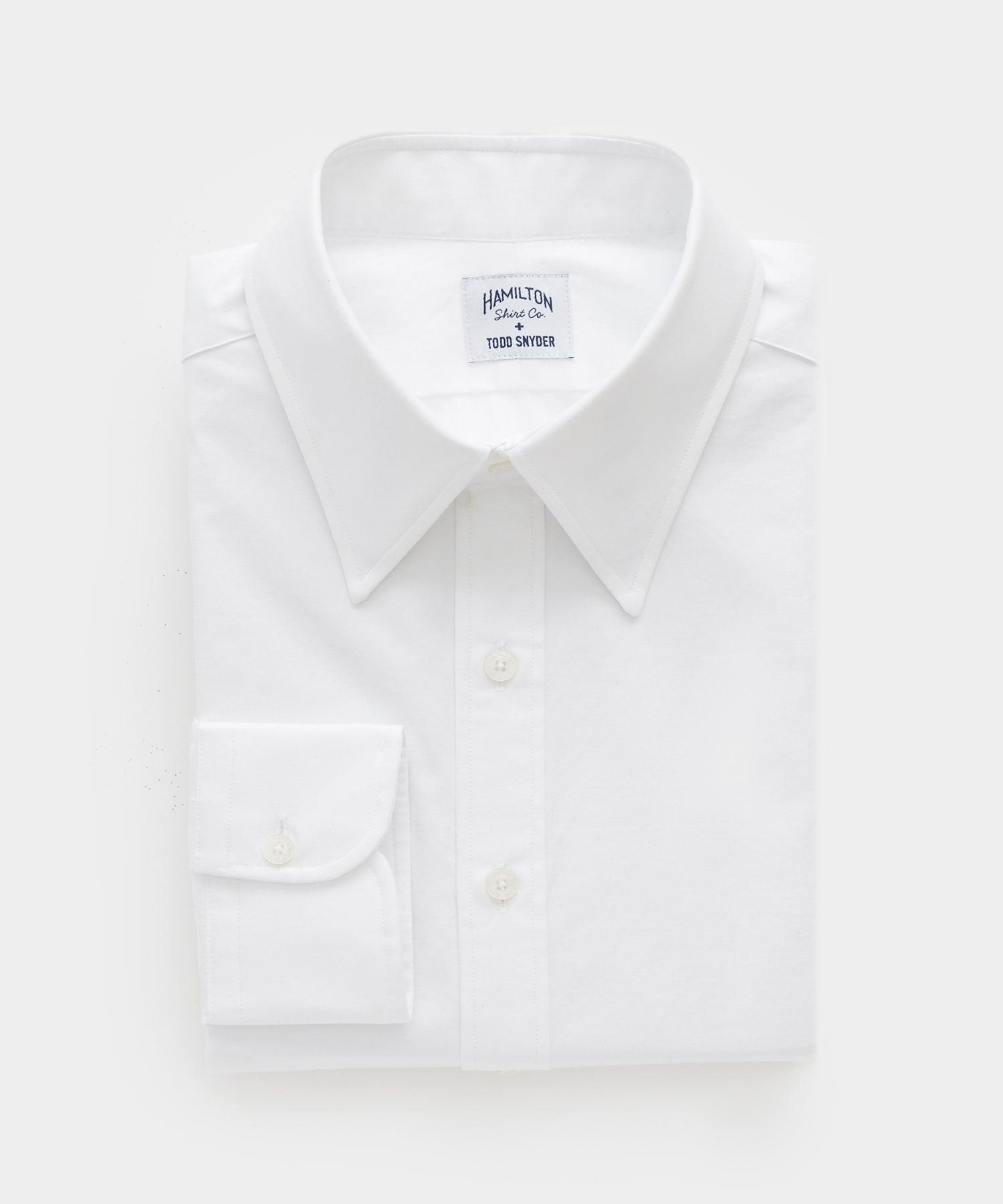 Hamilton + Todd Snyder Long Point Collar Shirt in White Product Image