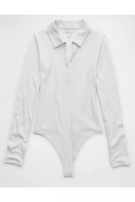 AE Long-Sleeve Collared Bodysuit Women's Product Image