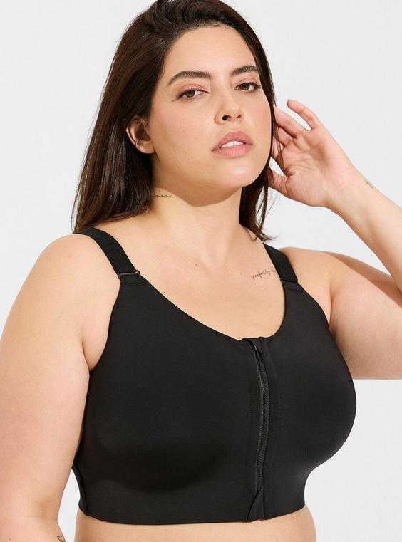 Wire-Free Hi-Impact Zip-Front Sports Bra Product Image