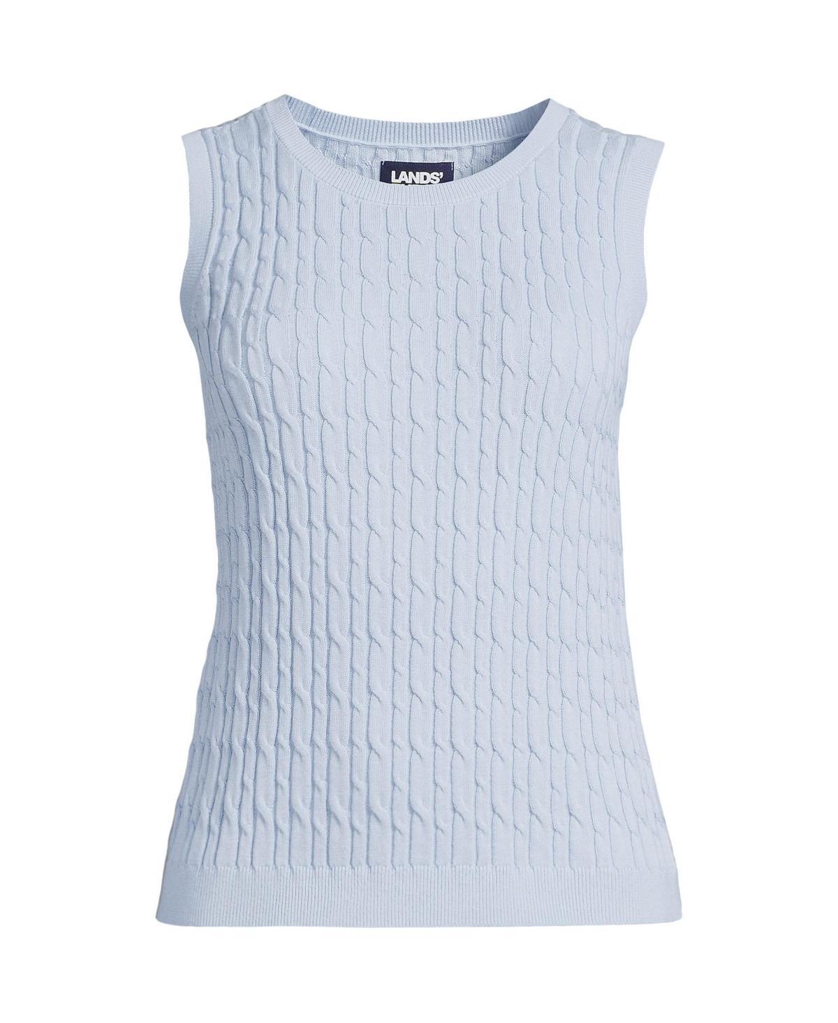 Womens Lands End Cable Knit Sweater Tank Top Product Image