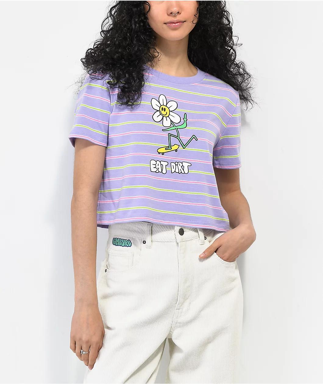 A.LAB Quinnie Purple Striped Tee product image