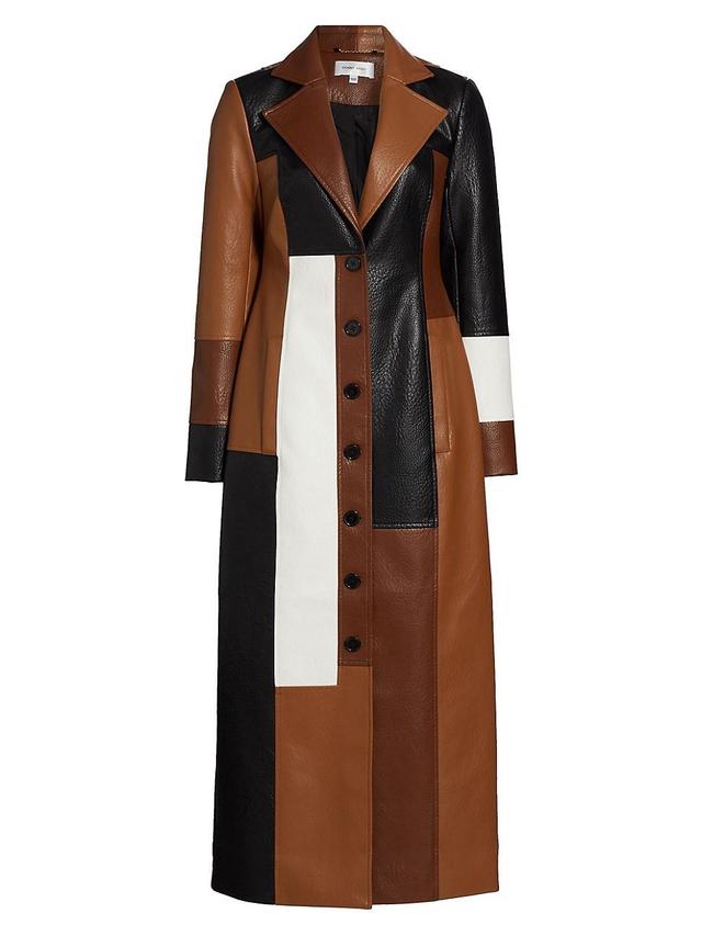 Womens Carla Patchwork Long-Line Coat Product Image