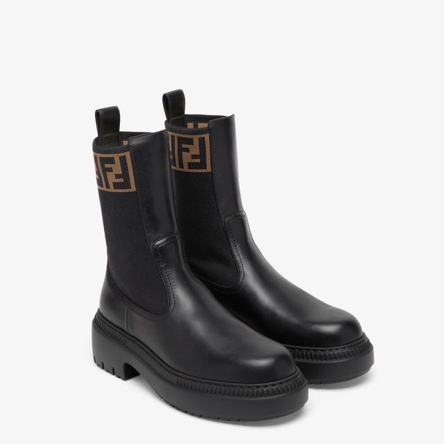 DominoBlack leather biker boots Product Image