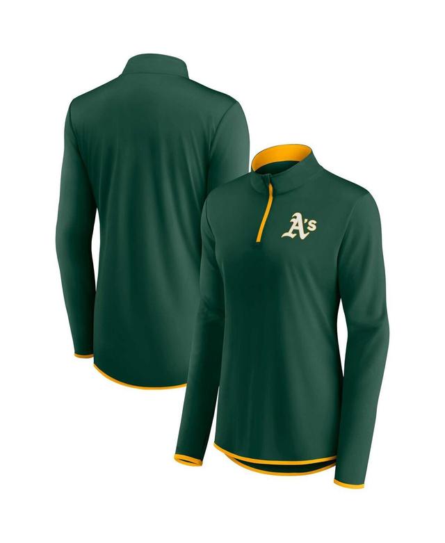 Womens Fanatics Branded Oakland Athletics Corner Quarter-Zip Top Product Image