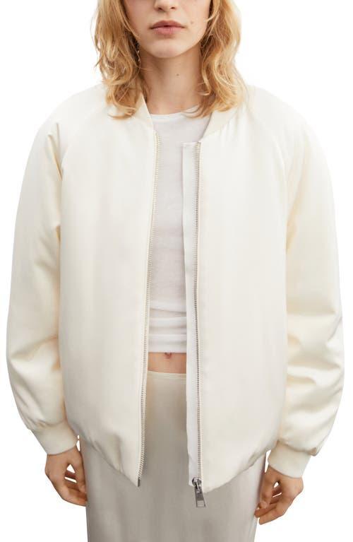 MANGO Quilted Satin Bomber Jacket Product Image