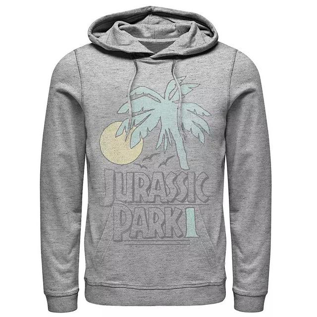 Mens Jurassic Park Palm Tree Sunset Logo Hoodie Product Image