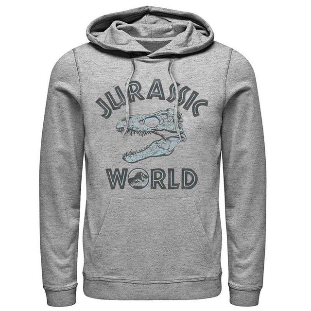 Mens Jurassic World Fallen Kingdom T-Rex Bones Pull-Over Hoodie Med Grey Product Image