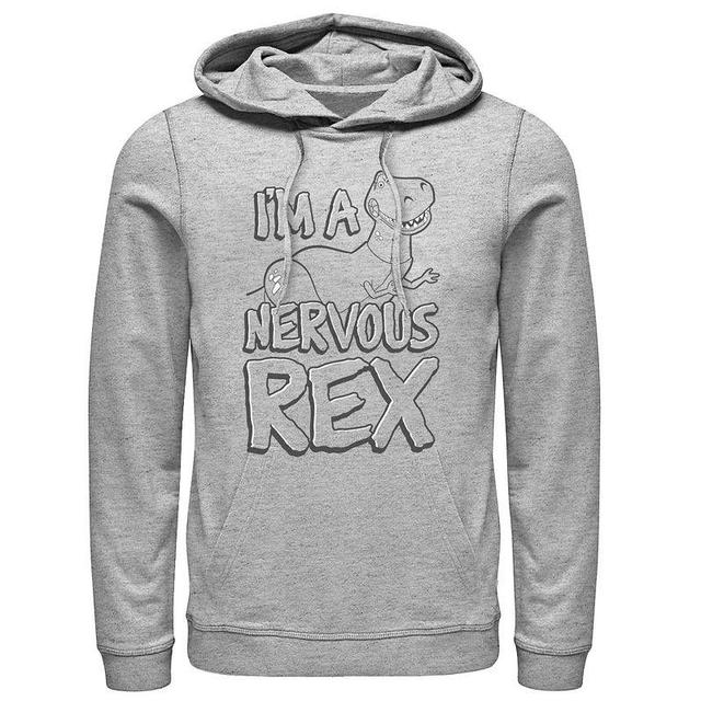 Disney / Pixars Toy Story Mens Nervous Rex Hoodie Athletic Grey Product Image