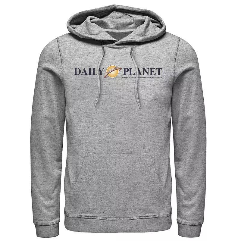 Mens DC Comics Superman Daily Planet Logo Hoodie Athletic Grey Product Image