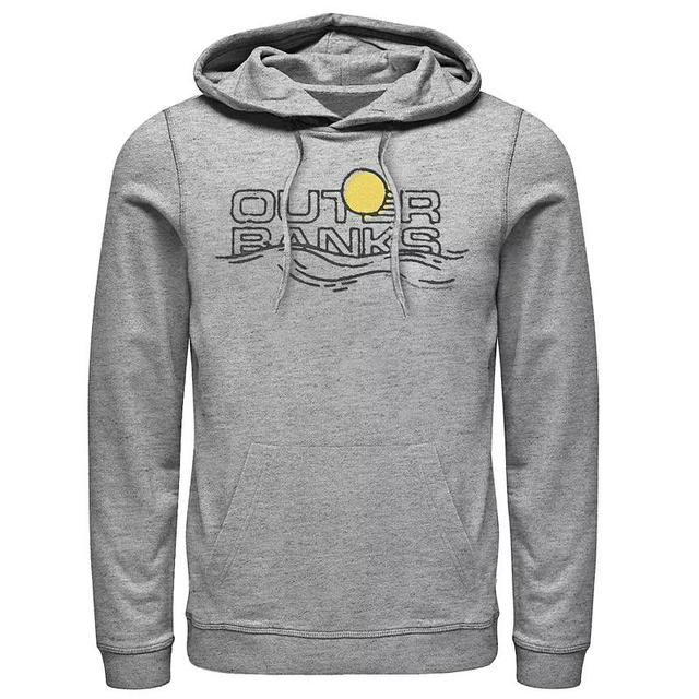 Mens Outer Banks Sunset Waves Logo Hoodie, Boys Athletic Grey Product Image