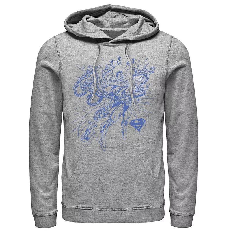 Mens Marvel City Skyline Logo Hoodie Med Grey Product Image