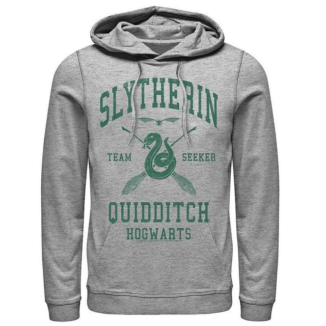 Mens Harry Potter Deathly Hallows 2 Gryffindor Quidditch Pullover Hoodie Med Grey Product Image