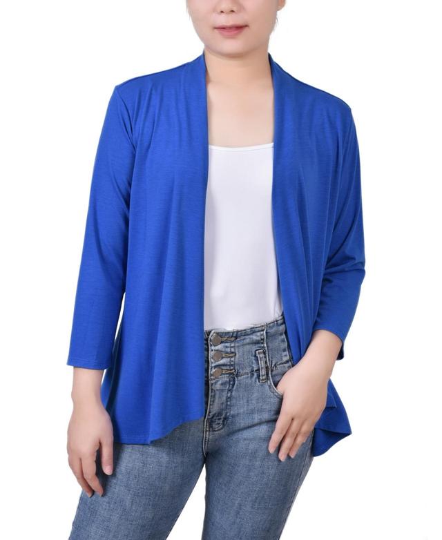 Ny Collection Womens Solid 3/4 Sleeve Cardigan Product Image