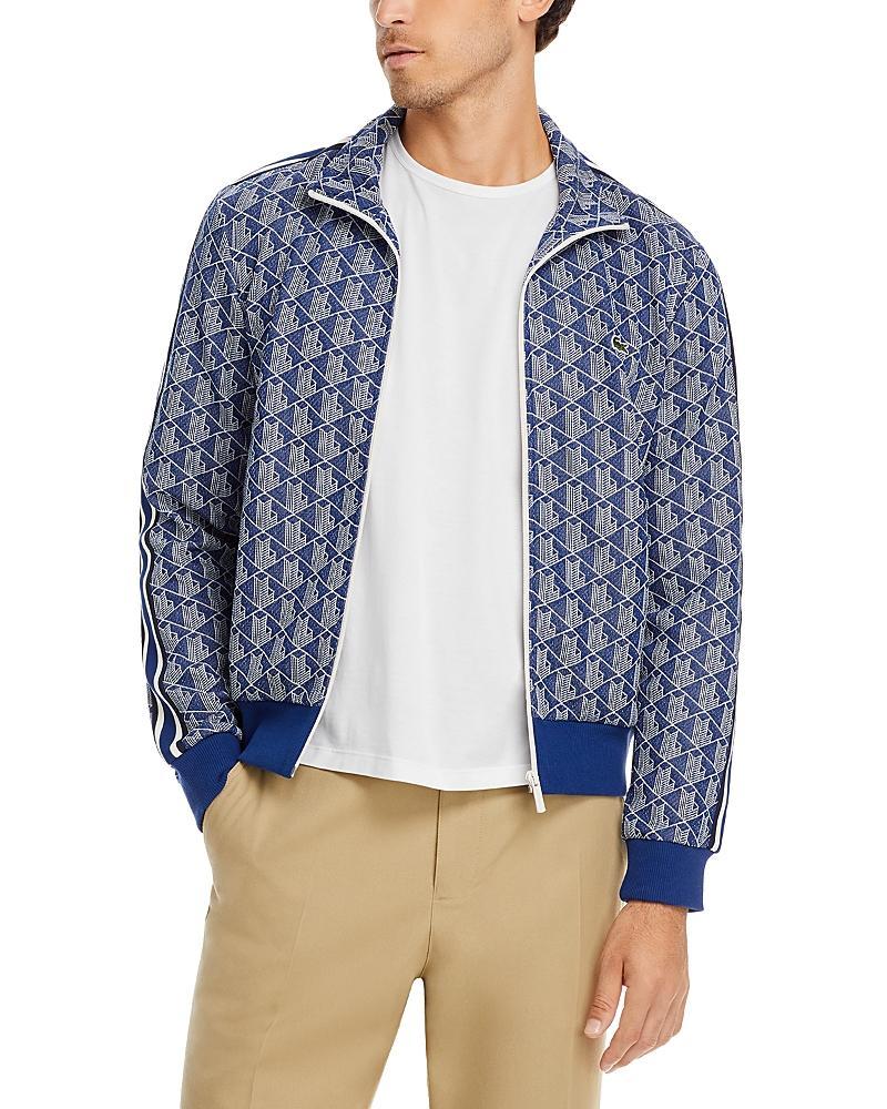 Lacoste Monogram Print Zip Front Track Jacket Product Image