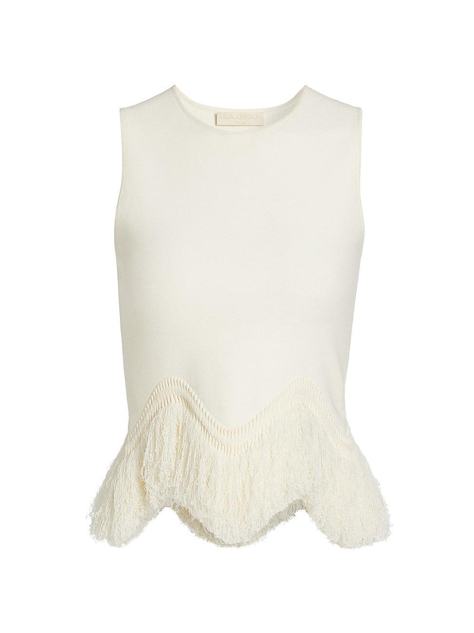 Womens Koa Fringe Knit Top Product Image