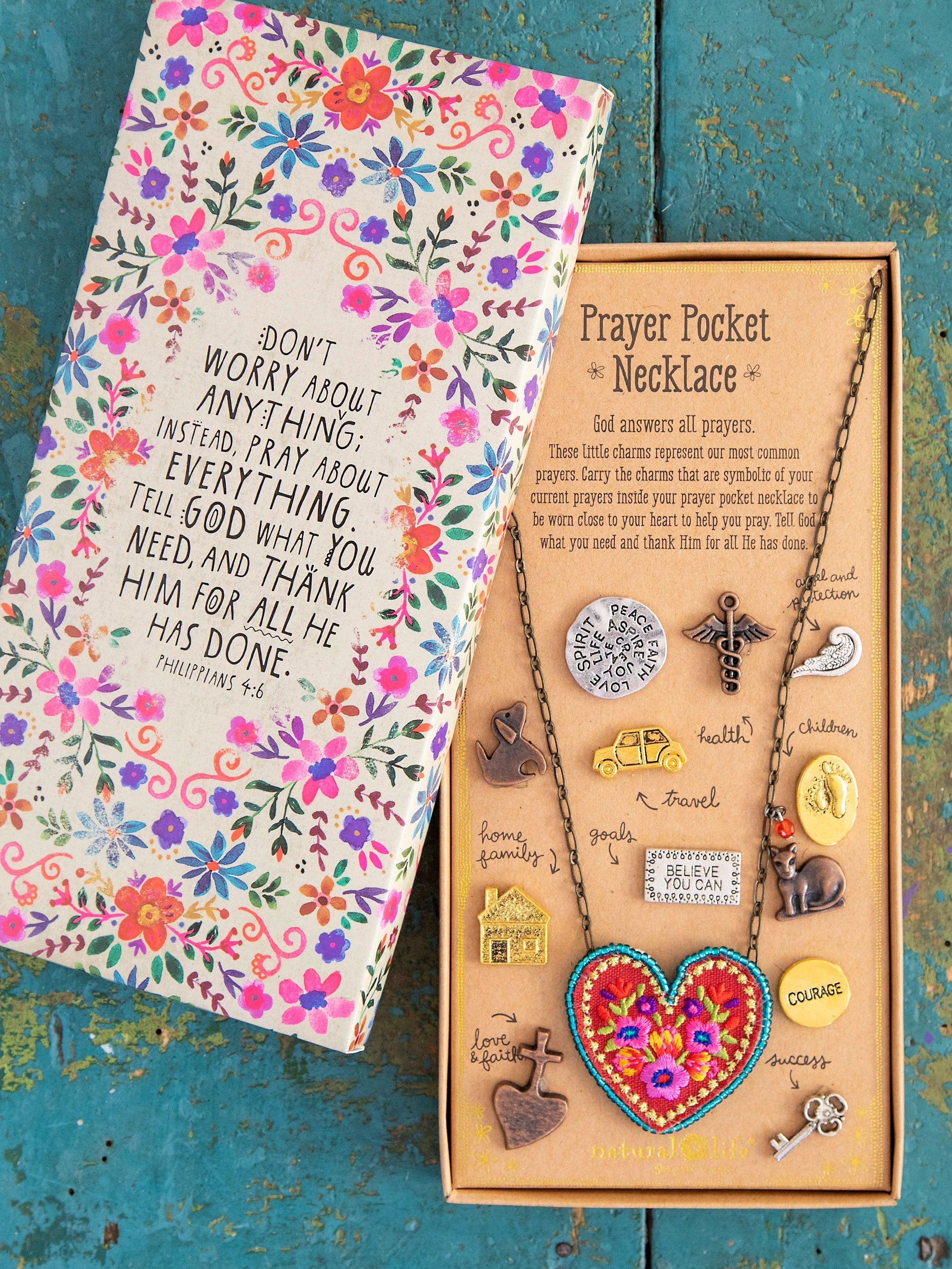 Prayer Pocket Charm Necklace - Heart Product Image