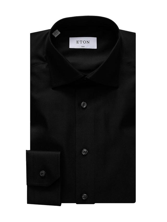 Mens Slim-Fit Diagonal Weave Dress Shirt Product Image