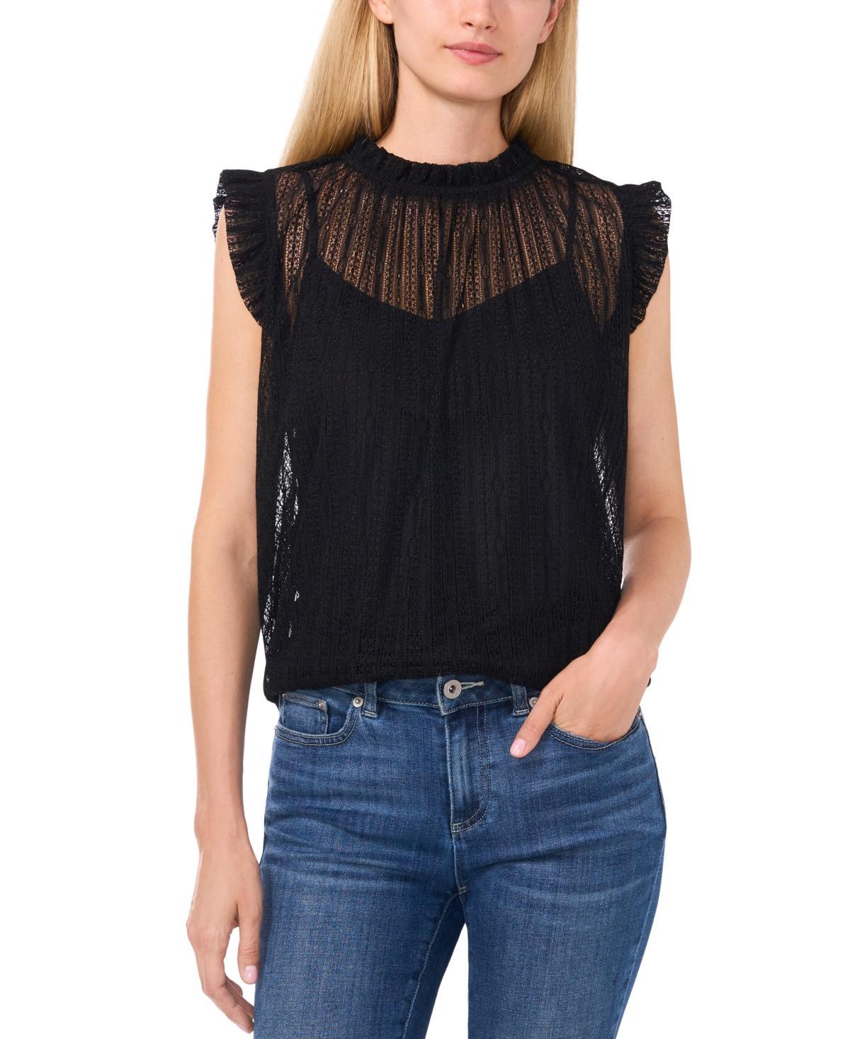 CeCe Womens Ruffled Sleeveless Blouse product image