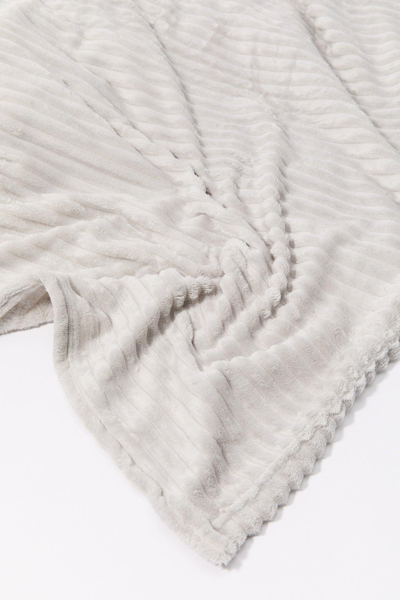 Ribbed Faux Fur Throw Blanket Female Product Image