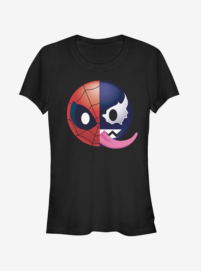 Marvel Venom Spider-Man Split Emoji Girls T-Shirt Product Image