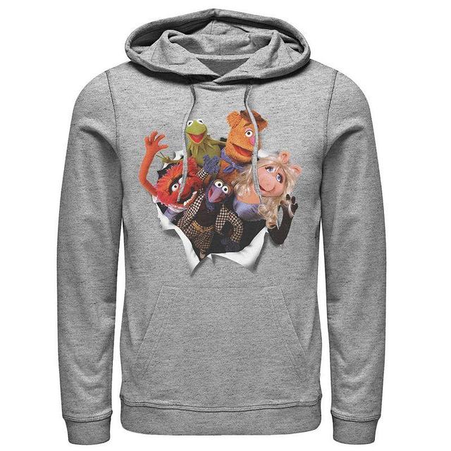 Mens Disney The Muppets Group Shot Breakthrough Hoodie Med Grey Product Image