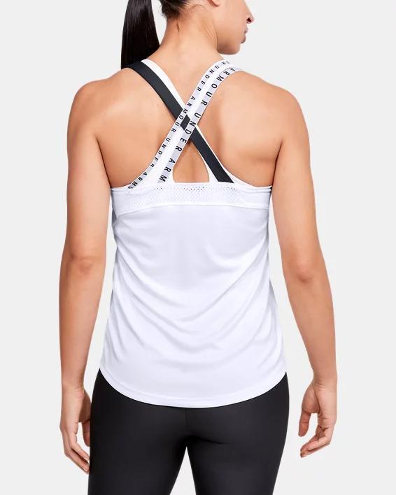 Women's HeatGear® Armour Wordmark Double Strap Tank Product Image