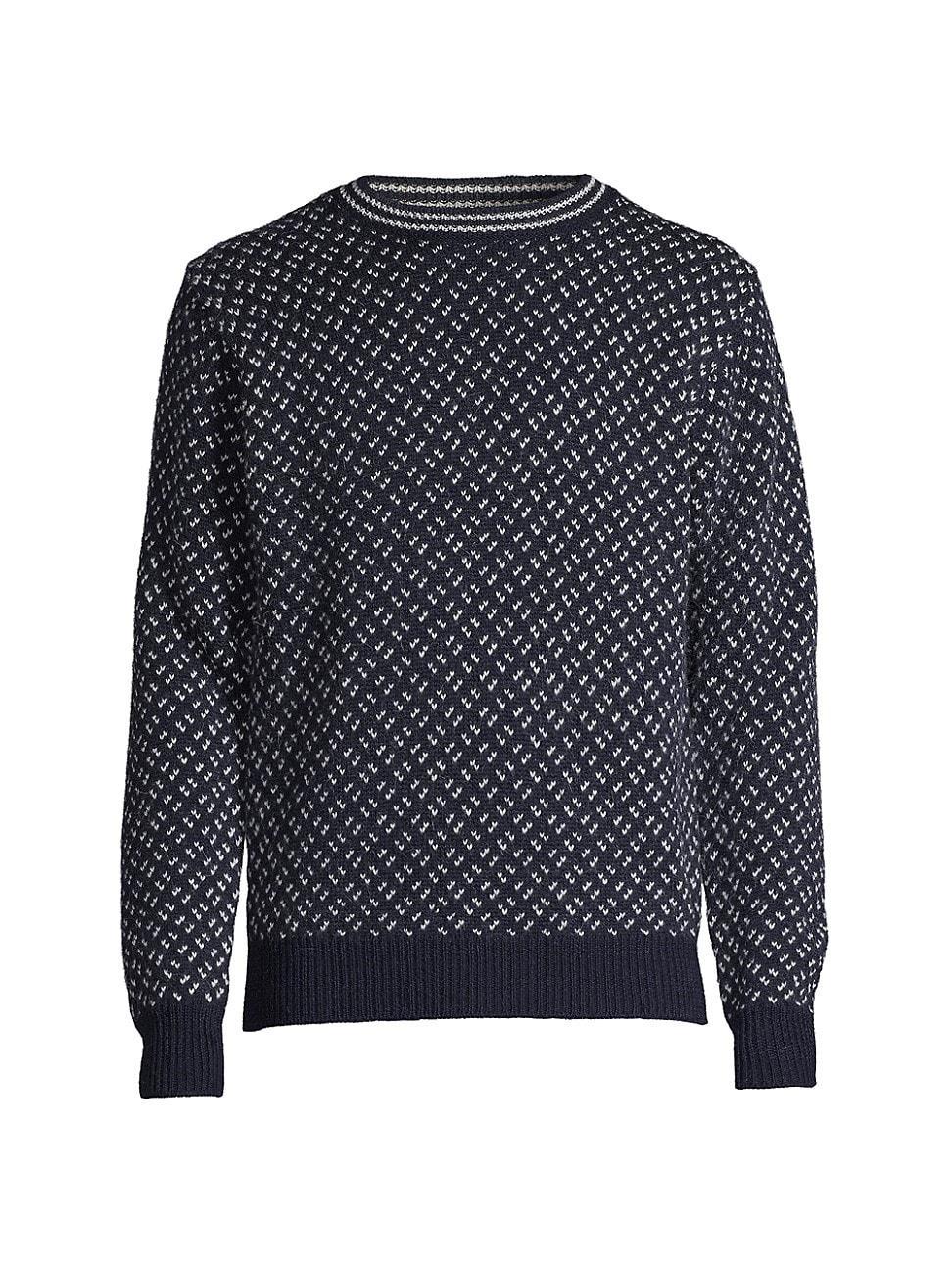 Mens Patterned Crewneck Sweater Product Image