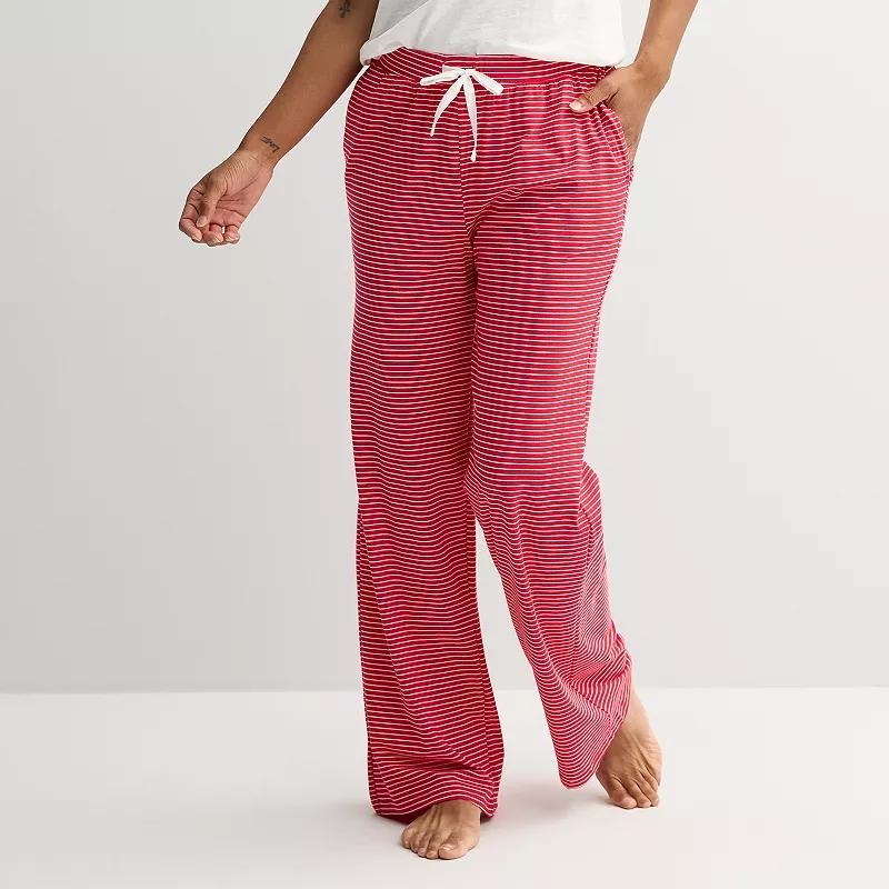 Womens Sonoma Goods For Life Cotton Modal Open Hem Pajama Pants Product Image