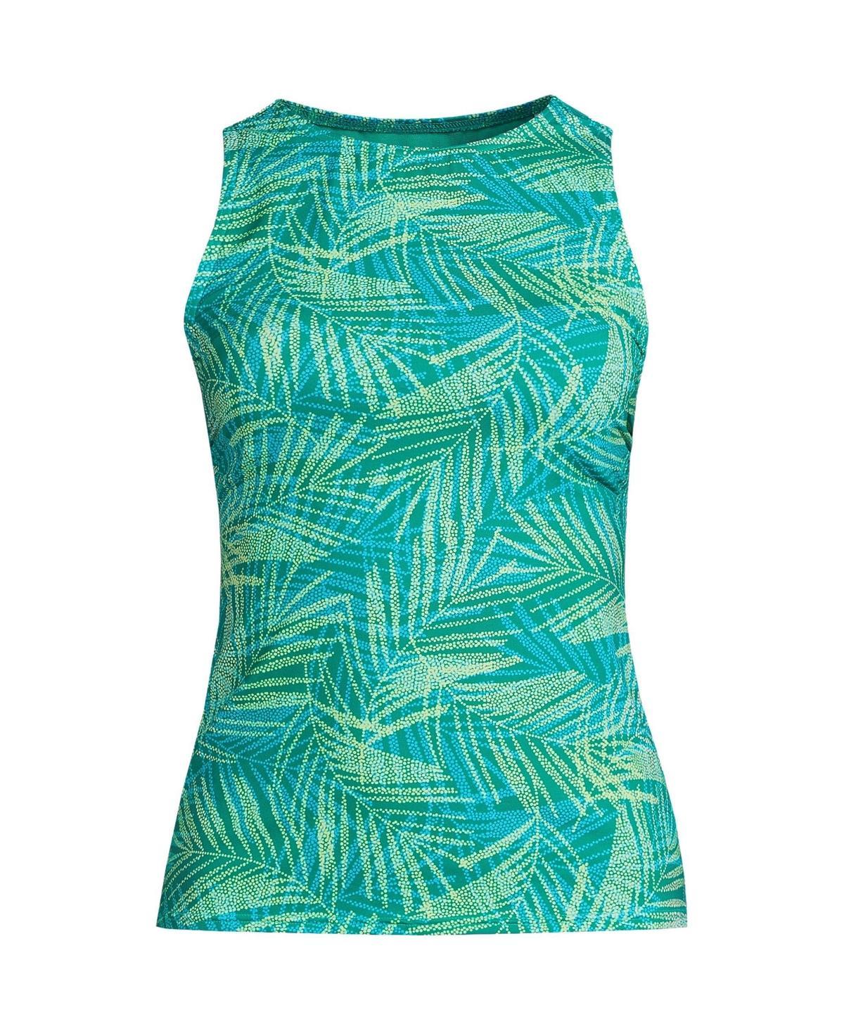 Womens Lands End DD-Cup UPF 50 High Neck Tankini Swimsuit Top Product Image