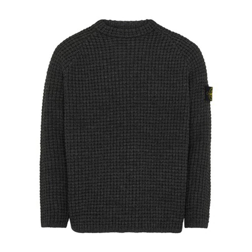 STONE ISLAND Round-neck Sweater In Gray Product Image