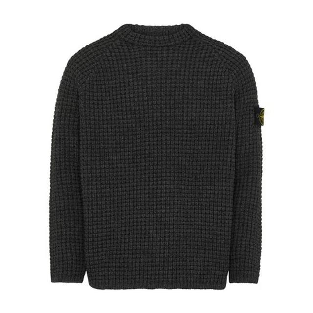 STONE ISLAND Round-neck Sweater In Gray Product Image