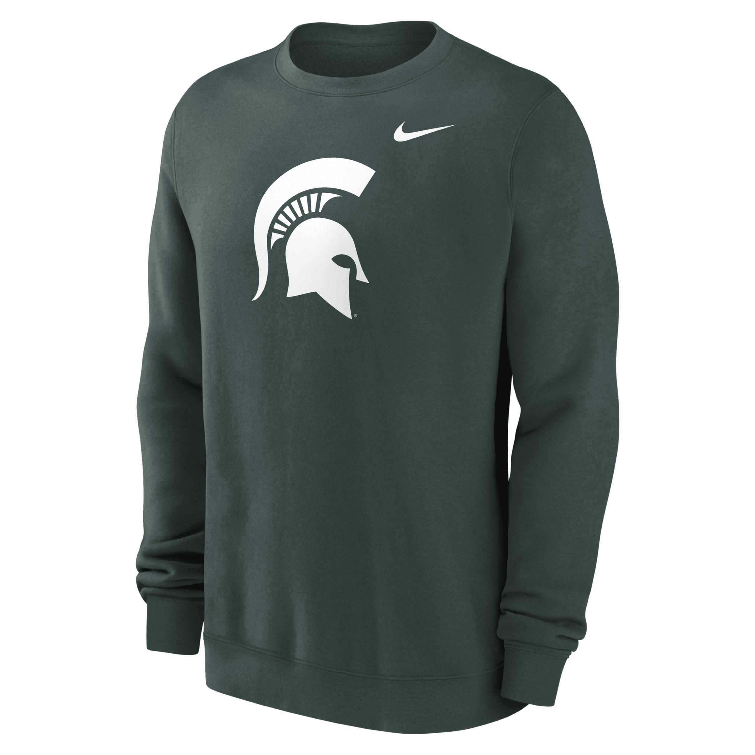 Mens Nike Michigan State Spartans Primetime Evergreen Fleece Pullover Sweatshirt Product Image